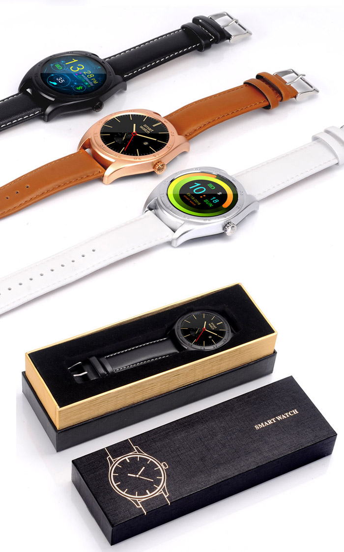 CACGO K89 BLUETOOTH 4.0 HEART RATE MONITOR SMART WATCH BLACK